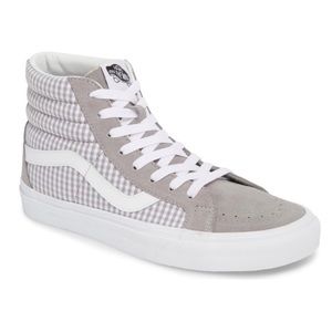 Gray Checkered Hi-Top Vans